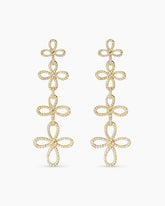 Wisteria® Statement Drop Earrings in 18K Yellow Gold with Diamonds, 88.7mm